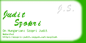 judit szopri business card